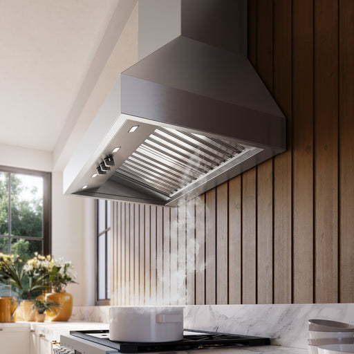 Falmec 30 Inch Pyramid Pro 600 CFM Wall Mount Range Hood Installed