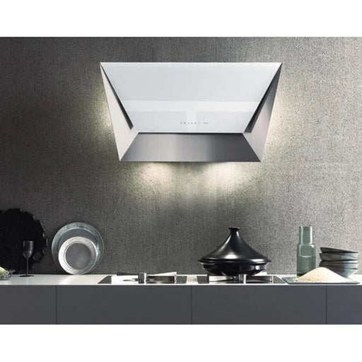 Falmec 36 Inch Prisma 500 CFM Wall Mount White Glass Range Hood Main