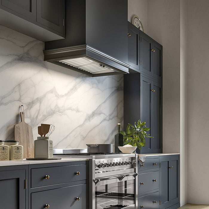 Falmec 46 Inch Massimo Pro 1000 CFM 22" Depth Wall Mount Liner Insert Installed