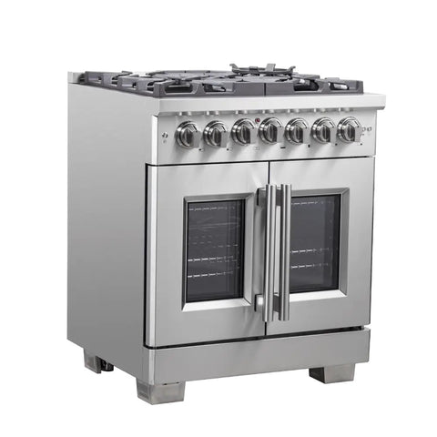 Forno Capriasca 30 Inch Freestanding French Door Dual Fuel Range