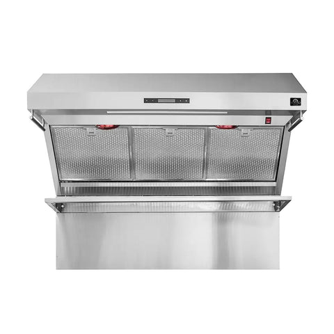 Forno Savona 48 Inch Wall Mount Range Hood with Hybrid Filters and Back Splash