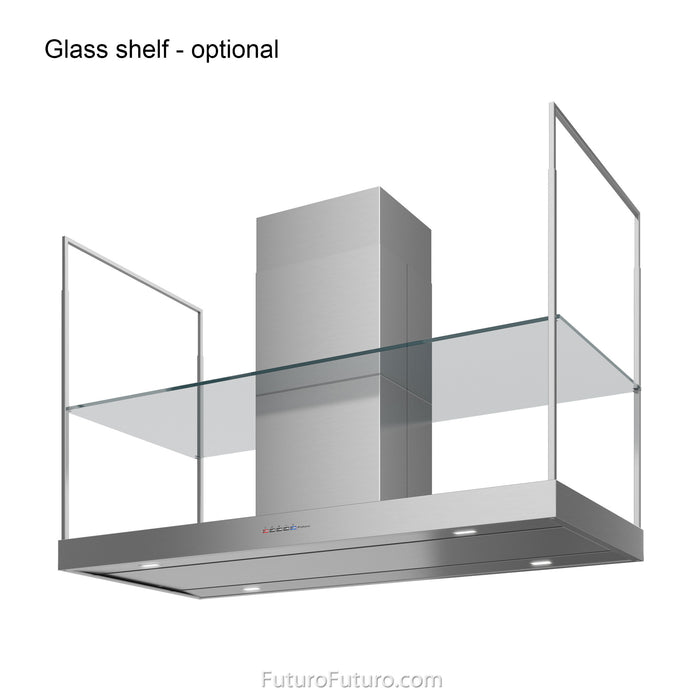 With glass