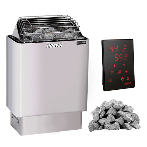 Harvia KIP Series 8kW Stainless Steel Sauna Heater Package Main