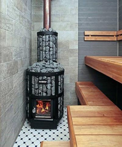 Harvia Legend 150 Legend Series 16kW Wood-Burning Sauna Stove Attached