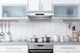 Hauslane 30 Inch Undercabinet Stainless Steel Range Hood with Stainless Steel Filters Installed