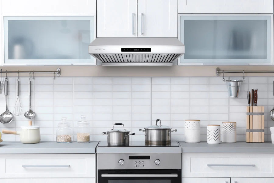Hauslane 30 Inch Undercabinet Stainless Steel Range Hood with Stainless Steel Filters Installed
