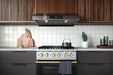 Hauslane 30 Inch Undercabinet Versa Vent Black Stainless Steel Range Hood with Stainless Steel Filters Installed