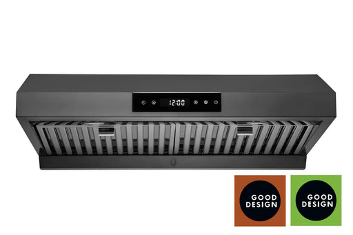 Hauslane 30 Inch Undercabinet Versa Vent Black Stainless Steel Range Hood with Stainless Steel Filters Main