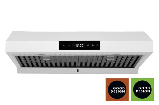 Hauslane 30 Inch Undercabinet Versa Vent Matte White Range Hood with Stainless Steel Filters Main