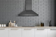 Hauslane 30 Inch Wall Mounted Black Stainless Steel Range Hood with Stainless Steel Filters Installed