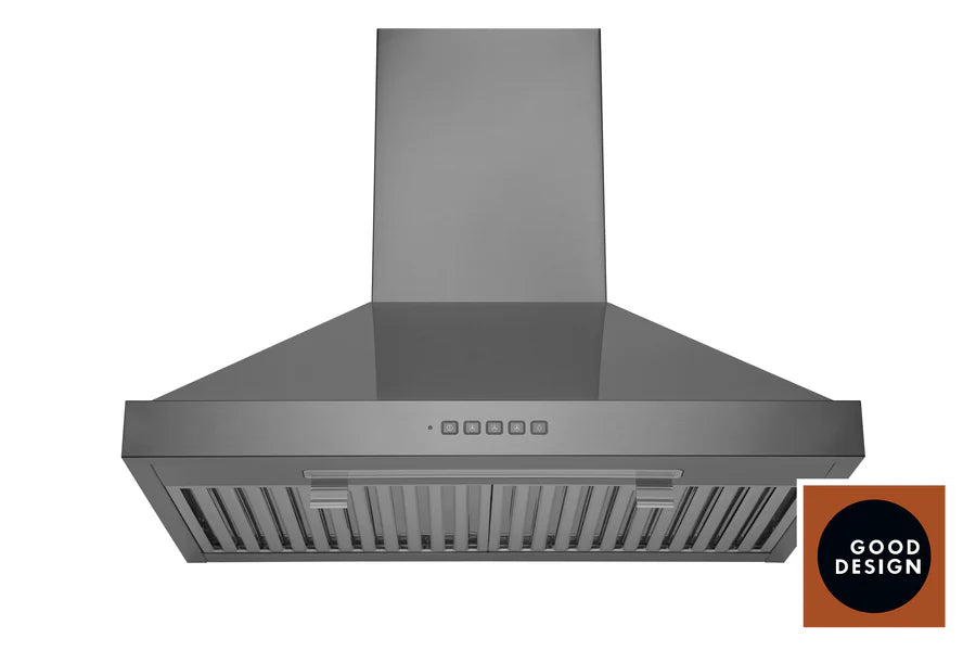 Hauslane 30 Inch Wall Mounted Black Stainless Steel Range Hood with Stainless Steel Filters Main