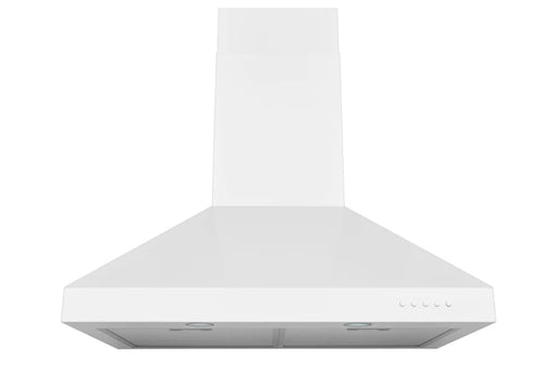 Hauslane 30 Inch Wall Mounted Matte White Range Hood with Aluminum Mesh Filters Main