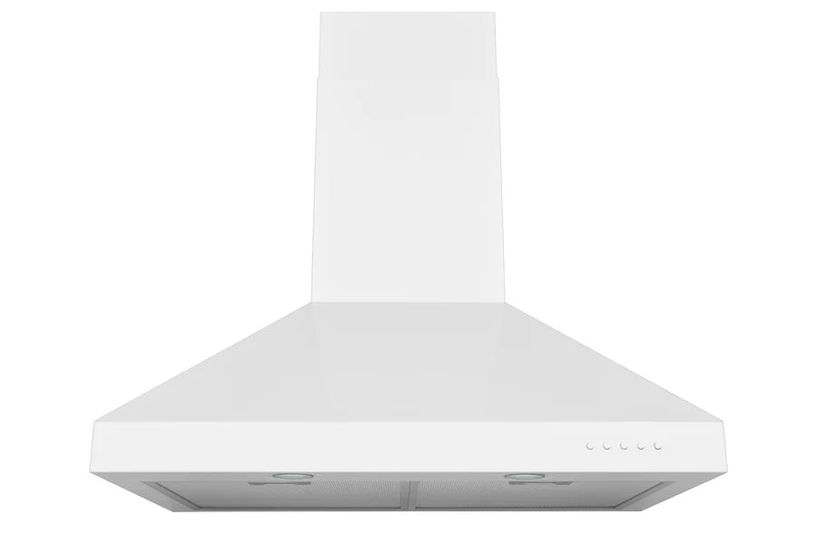 Hauslane 30 Inch Wall Mounted Matte White Range Hood with Aluminum Mesh Filters Main
