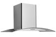 Hauslane 30 Inch Wall Mounted Stainless Steel Range Hood with Tempered Glass Side