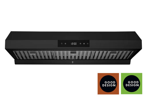 Hauslane 36 Inch Undercabinet Versa Vent Matte Black Range Hood with Stainless Steel Filters Main