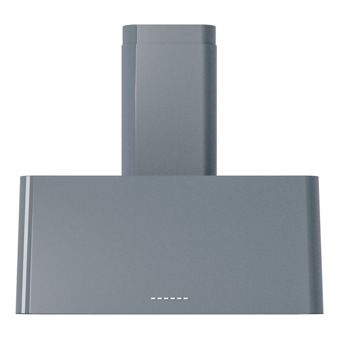 ILVE 60 Inch Nostalgie Wall Mount Range Hood Blue Grey Front