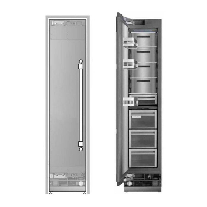 ILVE 18 Inch UFFC18SINPRY Freezer Column with 8.6 Cu. Ft. Capacity, Automatic Ice Maker, Up to 3.9 lb Daily Production and Full Size Ceiling LED Illumination Panel Main