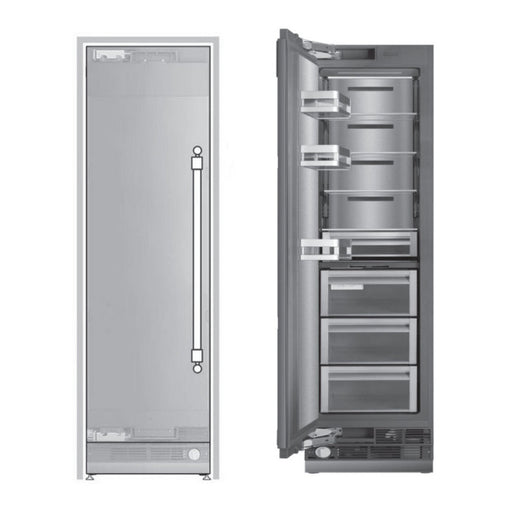 ILVE 24 Inch UFFC24SINPRY Freezer Column with 12.3 Cu. Ft. Capacity, Automatic Ice Maker, Up to 3.9 lb Daily Production and Full Size Ceiling LED Illumination Panel Main