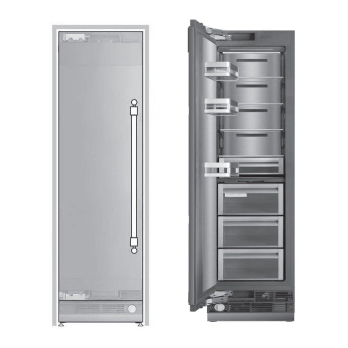 ILVE 24 Inch UFFC24SINPRY Freezer Column with 12.3 Cu. Ft. Capacity, Automatic Ice Maker, Up to 3.9 lb Daily Production and Full Size Ceiling LED Illumination Panel Main