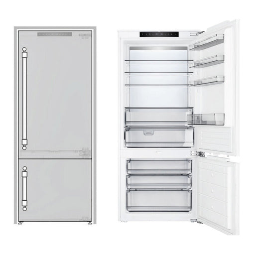 ILVE 28 Inch URBM28SIWPRY Panel Ready Built-In Bottom Freezer Refrigerator with 12 Cu. Ft. Capacity and Automatic Ice Maker Main