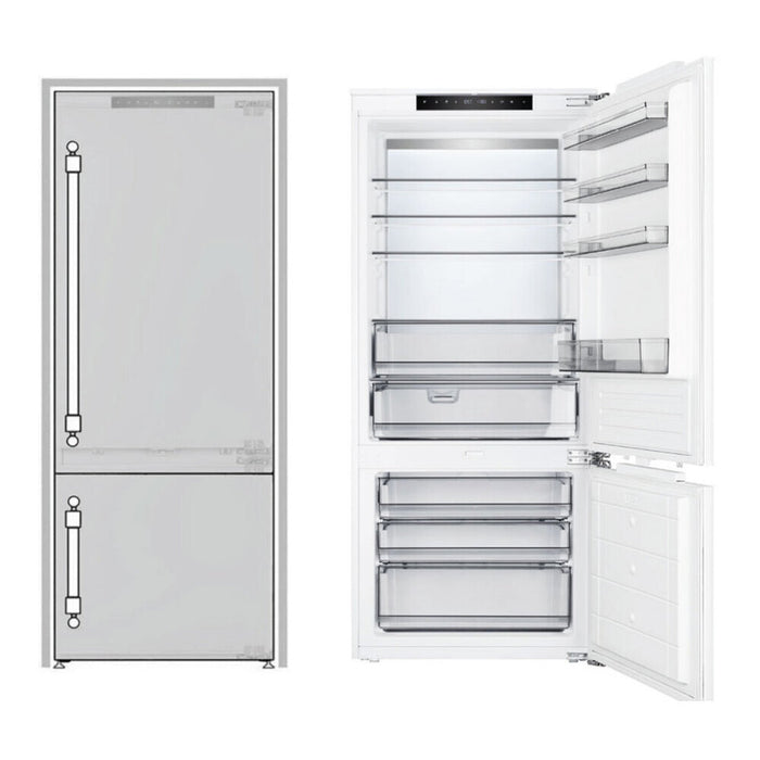 ILVE 28 Inch URBM28SIWPRY Panel Ready Built-In Bottom Freezer Refrigerator with 12 Cu. Ft. Capacity and Automatic Ice Maker Main