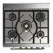 ILVE 30 Inch Majestic III Blue Grey Dual Fuel Range with 5 Black Brass Burners, Dual Function Burner up to 25,000 BTU in Solid Door Cooktop