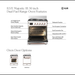 ILVE 30 Inch Majestic III Burgundy Dual Fuel Range with 5 Black Brass Burners, Dual Function Burner up to 25,000 BTU in Solid Door Features