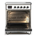ILVE 30 Inch Majestic III Custom Color (RAL) Induction with 4 Elements and 4 Cu. Ft. Oven Capacity in Solid Door Open