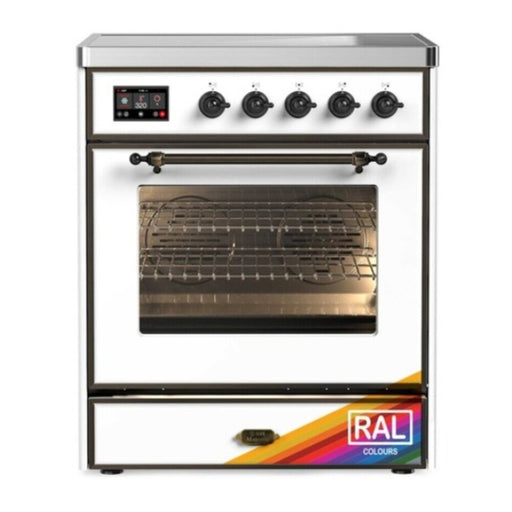 ILVE 30 Inch Majestic III Custom Color (RAL) Induction with 4 Elements and 4 Cu. Ft. Oven Capacity in Triple Glass Door Burnished