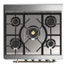 ILVE 30 Inch Majestic III Glossy Black Dual Fuel Range with 5 Black Brass Burners, Dual Function Burner up to 25,000 BTU in Triple Glass Door Cooktop