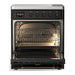 ILVE 30 Inch Majestic III Glossy Black Induction with 4 Elements and 4 Cu. Ft. Oven Capacity in Solid Door Open