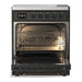 ILVE 30 Inch Majestic III Matte Graphite Induction with 4 Elements and 4 Cu. Ft. Oven Capacity in Solid Door Open