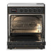 ILVE 30 Inch Majestic III Matte Graphite Induction with 4 Elements and 4 Cu. Ft. Oven Capacity in Triple Glass Door Open