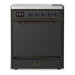 ILVE 30 Inch Majestic III Matte Graphite Induction with 4 Elements and 4 Cu. Ft. Oven Capacity in Solid Door Burnished