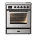 ILVE 30 Inch Majestic III Stainless Steel Induction with 4 Elements and 4 Cu. Ft. Oven Capacity in Triple Glass Door Burnished