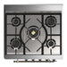 ILVE 30 Inch Majestic III White Dual Fuel Range with 5 Black Brass Burners, Dual Function Burner up to 25,000 BTU in Solid Door Cooktop