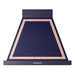 ILVE 30 Inch Nostalgie II Noblesse 600 CFM Wall Mount Midnight Blue Range Hood Copper