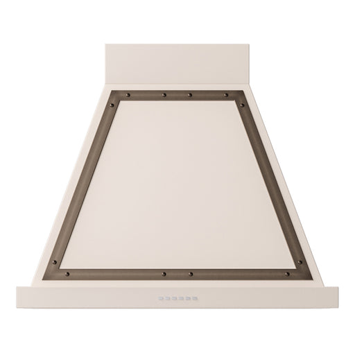 ILVE 30 Inch Nostalgie II Noblesse 600 CFM Wall Mount Antique White Range Hood Burnished
