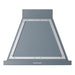ILVE 30 Inch Nostalgie II Noblesse 600 CFM Wall Mount Blue Grey Range Hood Chrome