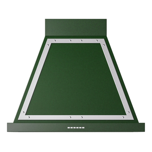 ILVE 30 Inch Nostalgie II Noblesse 600 CFM Wall Mount Emerald Green Range Hood Chrome