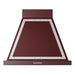 ILVE 30 Inch Nostalgie II Noblesse 600 CFM Wall Mount Glossy Burgundy Hood Chrome