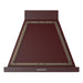 ILVE 30 Inch Nostalgie II Noblesse 600 CFM Wall Mount Glossy Burgundy Hood Burnished