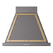 ILVE 30 Inch Nostalgie II Noblesse 600 CFM Wall Mount Matte Graphite Range Hood Brass