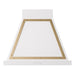 ILVE 30 Inch Nostalgie II Noblesse 600 CFM Wall Mount White Range Hood Brass