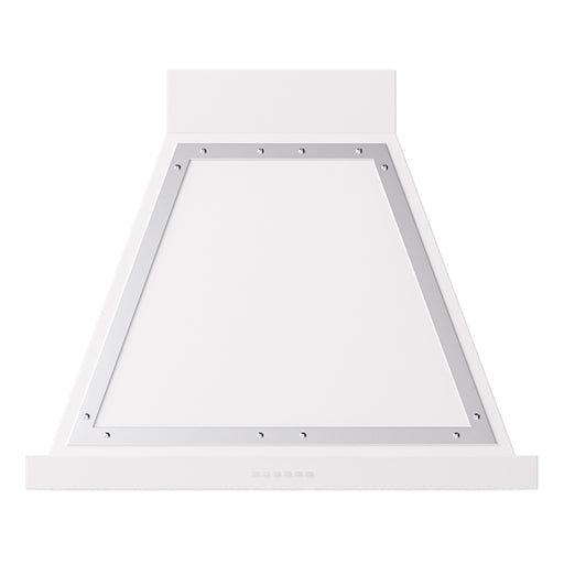 ILVE 30 Inch Nostalgie II Noblesse 600 CFM Wall Mount White Range Hood Chrome