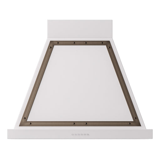 ILVE 30 Inch Nostalgie II Noblesse 600 CFM Wall Mount White Range Hood Burnished