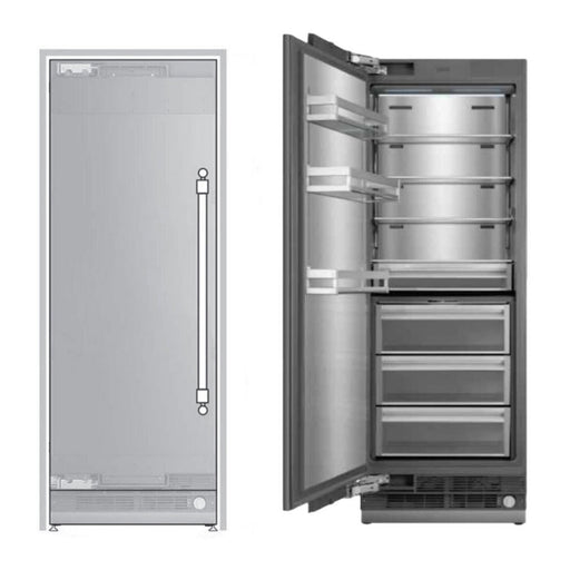 ILVE 30 Inch UFFC30SINPRY Freezer Column with 16 Cu. Ft. Capacity, Automatic Ice Maker, Up to 3.9 lb Daily Production and Full Size Ceiling LED Illumination Panel Main