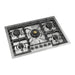 ILVE 30 Inch UHCPT75NSSCLP Nostalgie II Built-In Stainless Steel Liquid Propane Cooktop with 5 Burners in Chrome Knobs Main