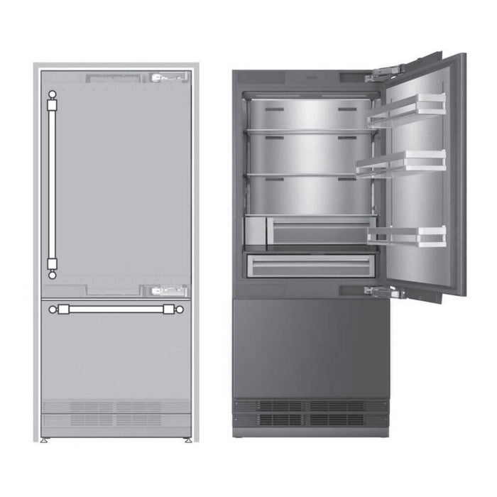 ILVE 30 Inch URBM30SIWPRY Panel Ready Built-In Bottom Freezer Refrigerator with 16 Cu. Ft. Capacity, Reversible Door, Energy Star and Sabbath Mode Main