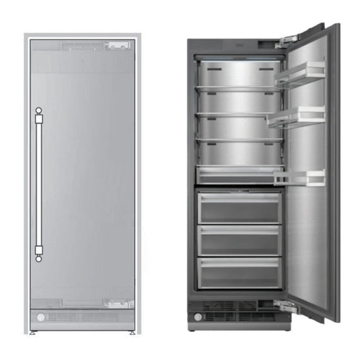 ILVE 30 Inch URFC30SNWPRY Refrigerator Column with 16 Cu. Ft. Capacity, Internal Water Dispenser and Reversible Door Main